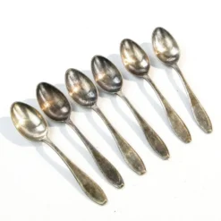 Cuillères en laiton Art Déco de WSW, années 1950, ensemble de 6