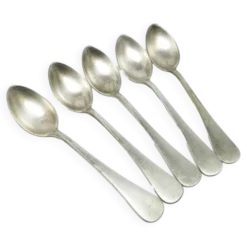 Cuillères en laiton vintage des Frères Henneberg, années 1930, ensemble de 5