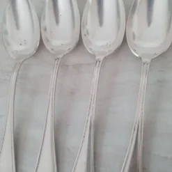 Cuillères en métal argenté (poinçon d'argenture) style Louis XV