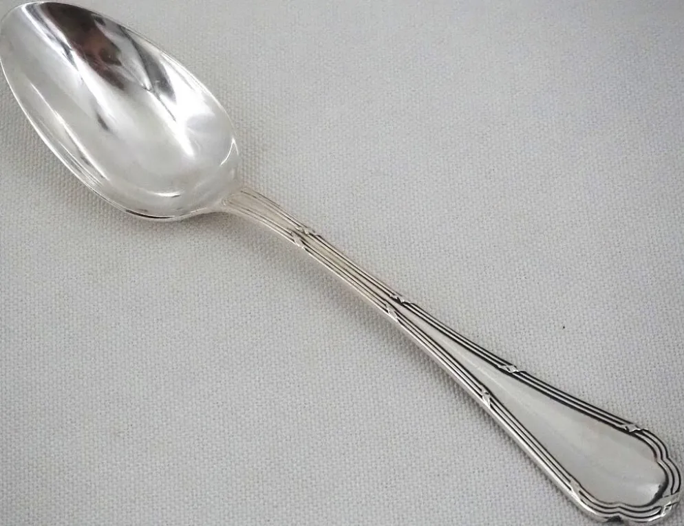 10 cuillères à entremets, métal argenté, 17,5 cm, Ercuis Trianon