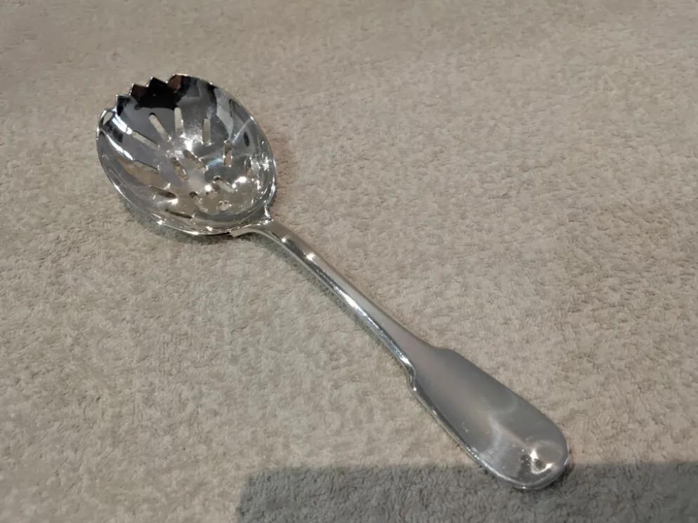 Cuillère à servir les glaçons métal argenté orfèvre Christofle cluny
