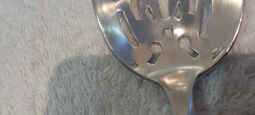 Cuillère à servir les glaçons métal argenté christofle baguette