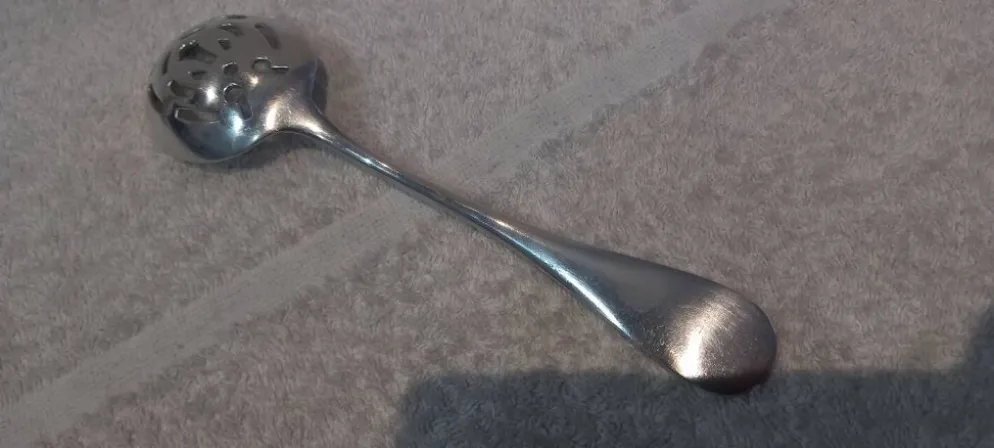 Cuillère à servir les glaçons métal argenté christofle baguette