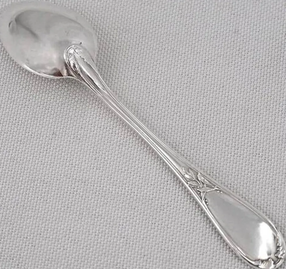 12 cuillères à moka, café, métal argenté Ercuis Lauriers