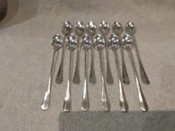 6 cuillères à soda métal argenté orfèvre Christofle modèle Fidelio