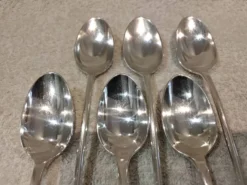 6 cuillères à soda métal argenté orfèvre Christofle modèle Fidelio