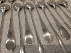 6 cuillères à soda métal argenté orfèvre Christofle modèle Fidelio