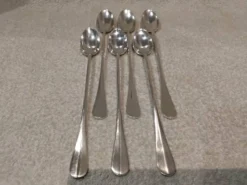 6 cuillères à soda métal argenté orfèvre Christofle modèle Fidelio