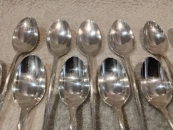 6 cuillères à soda métal argenté orfèvre Christofle modèle Fidelio