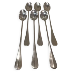 6 cuillères à soda métal argenté orfèvre Christofle modèle Fidelio