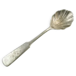 Cuillère à sucre en laiton argenté, Prage, Pologne, années 1930