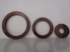 Danish Rosewood Coasters, 1960s, Set of 3