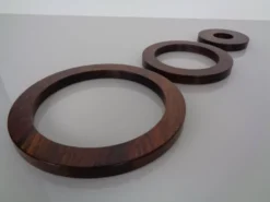 Danish Rosewood Coasters, 1960s, Set of 3