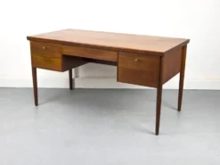 Danish Teak Desk with Drawers, 1960s