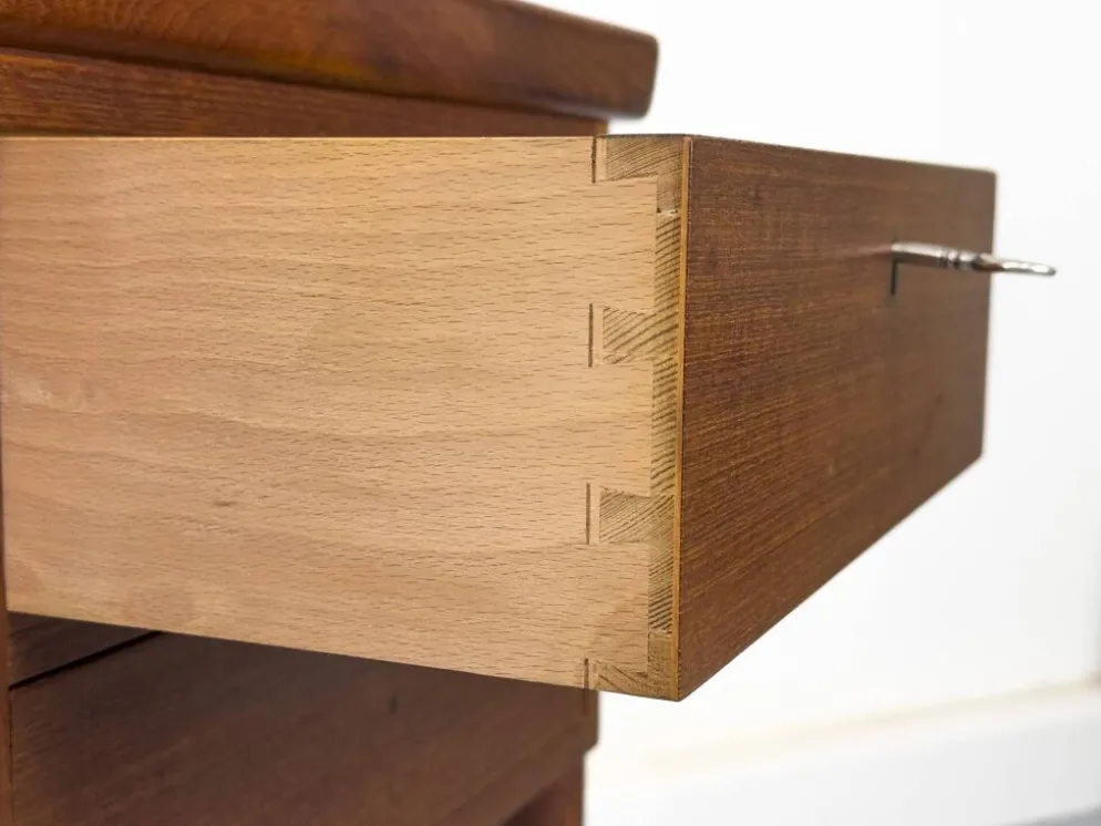 Danish Teak Desk with Drawers, 1960s