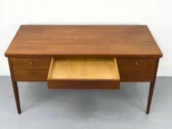 Danish Teak Desk with Drawers, 1960s