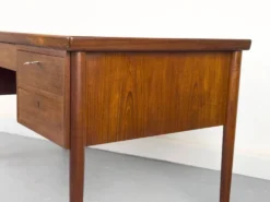 Danish Teak Desk with Drawers, 1960s