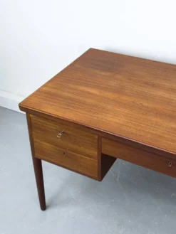 Danish Teak Desk with Drawers, 1960s