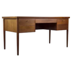 Danish Teak Desk with Drawers, 1960s