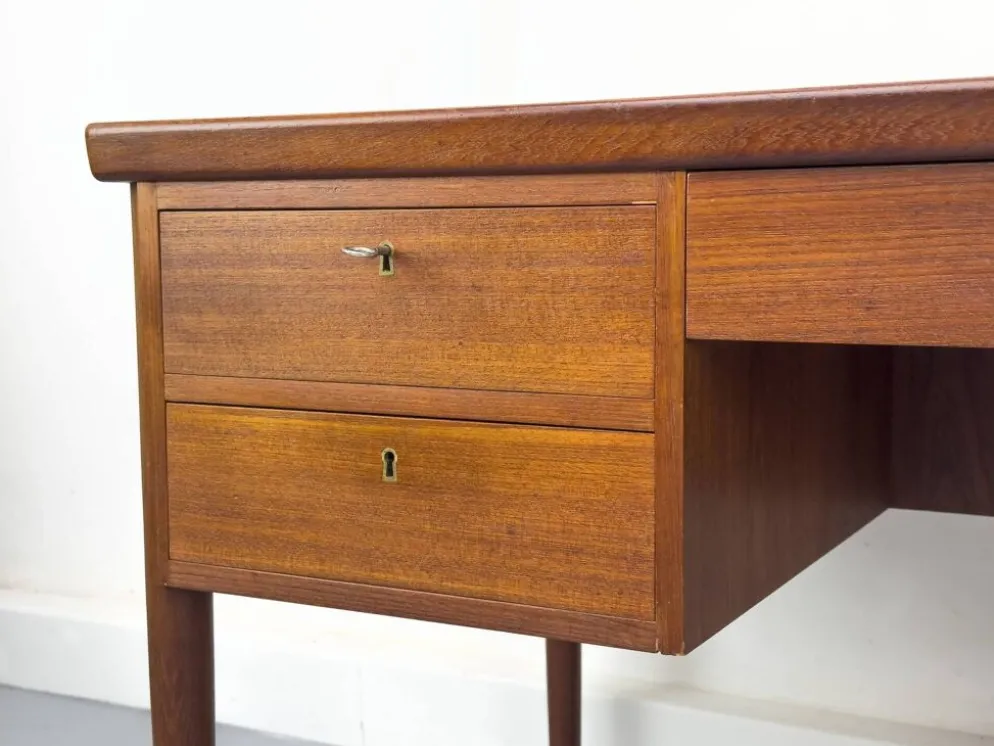 Danish Teak Desk with Drawers, 1960s