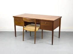 Danish Teak Desk with Drawers, 1960s