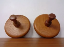 Danish Teak Hooks, 1960s, Set of 2