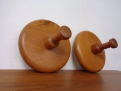 Danish Teak Hooks, 1960s, Set of 2