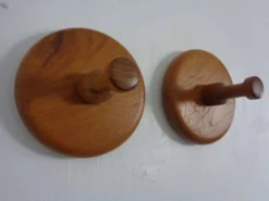 Danish Teak Hooks, 1960s, Set of 2