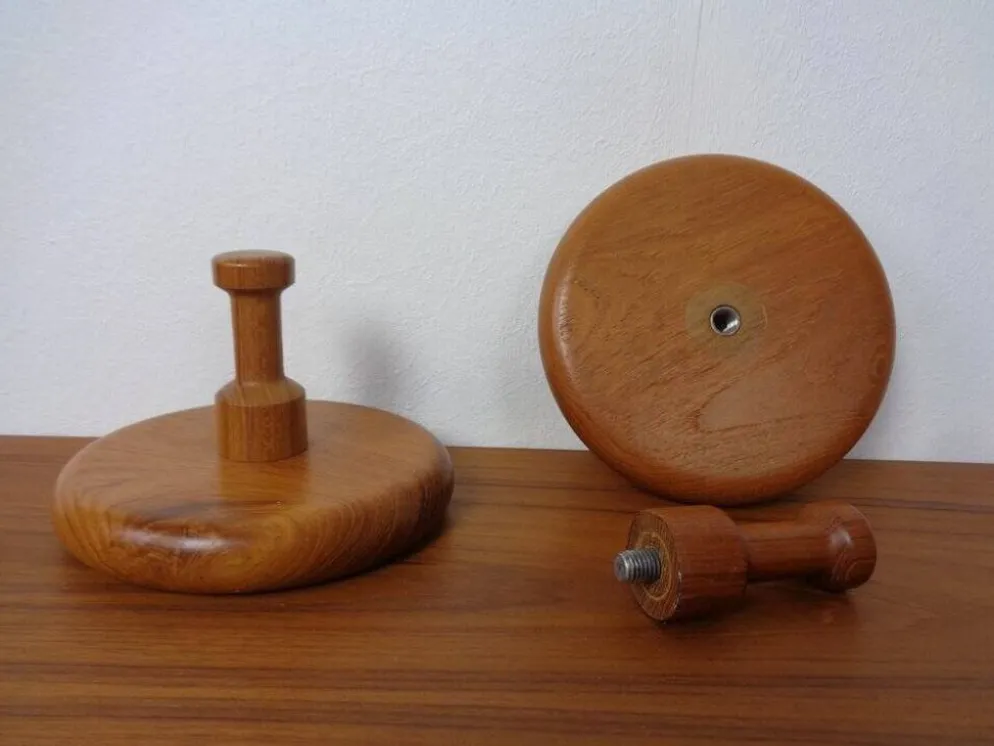Danish Teak Hooks, 1960s, Set of 2
