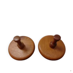 Danish Teak Hooks, 1960s, Set of 2