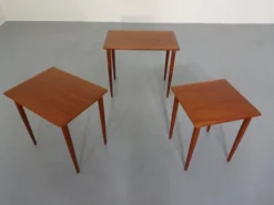 Danish Teak Nesting Tables, 1960s, Set of 3