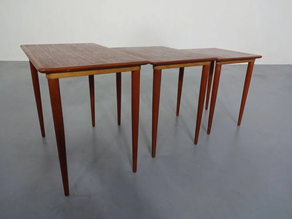 Danish Teak Nesting Tables, 1960s, Set of 3