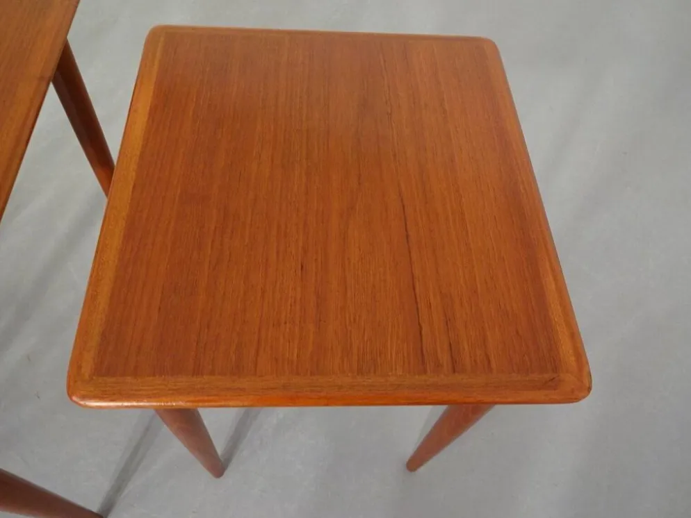 Danish Teak Nesting Tables, 1960s, Set of 3