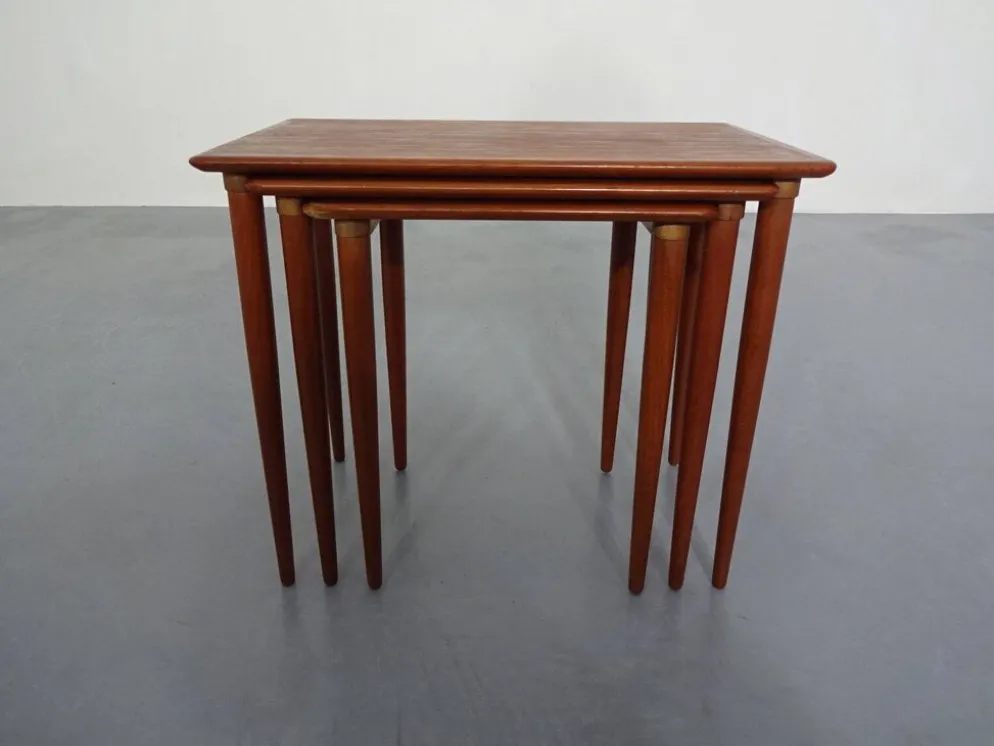 Danish Teak Nesting Tables, 1960s, Set of 3