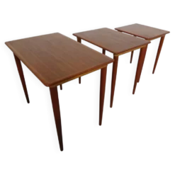 Danish Teak Nesting Tables, 1960s, Set of 3