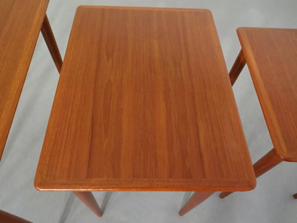 Danish Teak Nesting Tables, 1960s, Set of 3