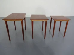 Danish Teak Nesting Tables, 1960s, Set of 3