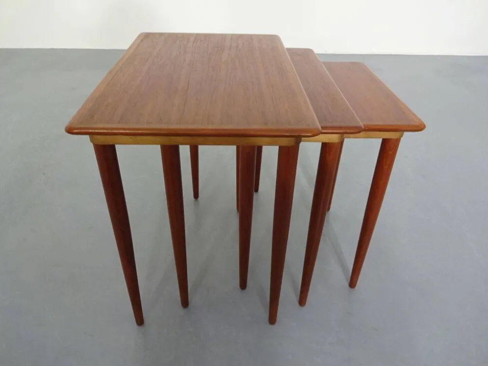 Danish Teak Nesting Tables, 1960s, Set of 3