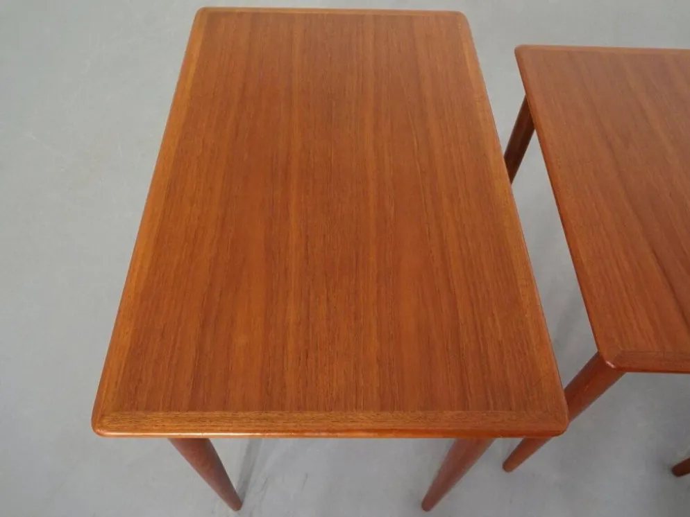 Danish Teak Nesting Tables, 1960s, Set of 3