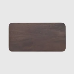 Dark Wood Sofa Arm Table, Walnut Finish Couch Tray, Minimalist Furniture