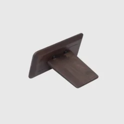 Dark Wood Sofa Arm Table, Walnut Finish Couch Tray, Minimalist Furniture