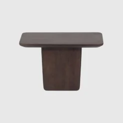 Dark Wood Sofa Arm Table, Walnut Finish Couch Tray, Minimalist Furniture