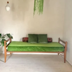 Daybed banquette lit en chêne massif vintage - 2 disponibles