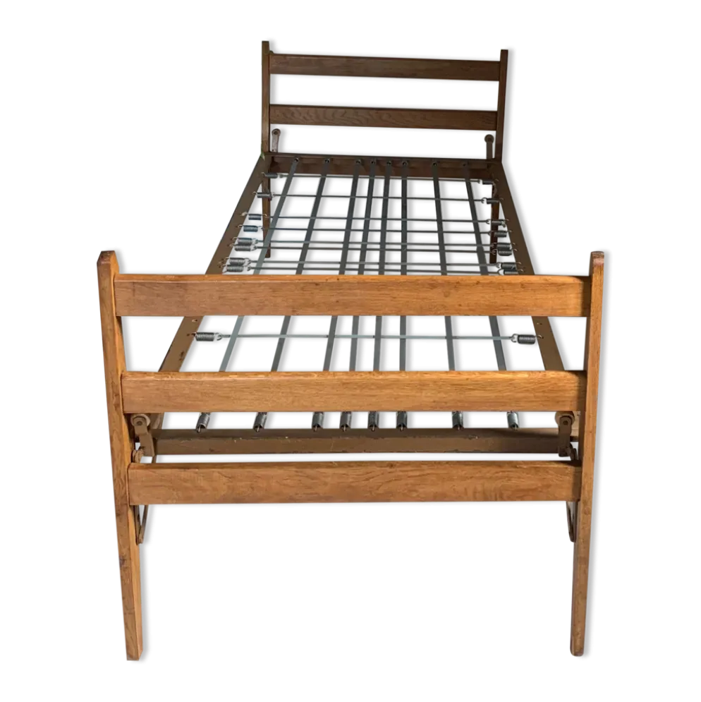 Daybed banquette lit en chêne massif vintage - 2 disponibles