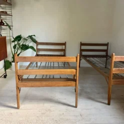 Daybed banquette lit en chêne massif vintage - 2 disponibles