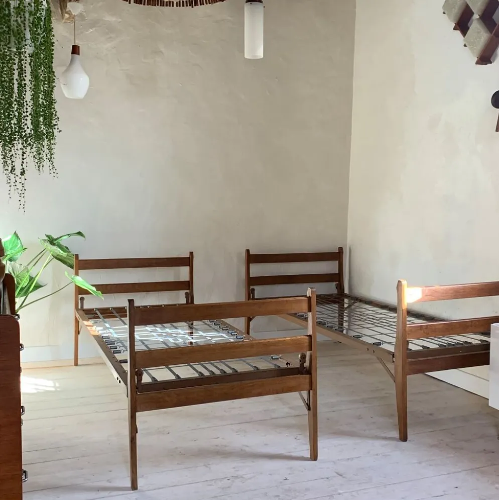 Daybed banquette lit en chêne massif vintage - 2 disponibles