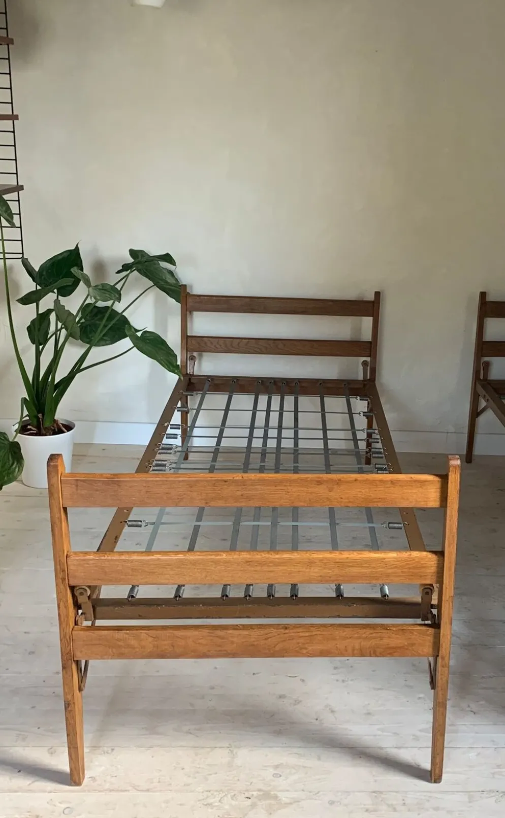 Daybed banquette lit en chêne massif vintage - 2 disponibles
