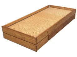 Daybed en pin avec tiroirs, années 50