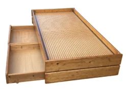 Daybed en pin avec tiroirs, années 50