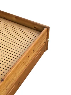 Daybed en pin avec tiroirs, années 50